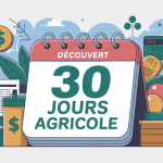 illustration découvert crédit agricole 30 jours calendrier banque