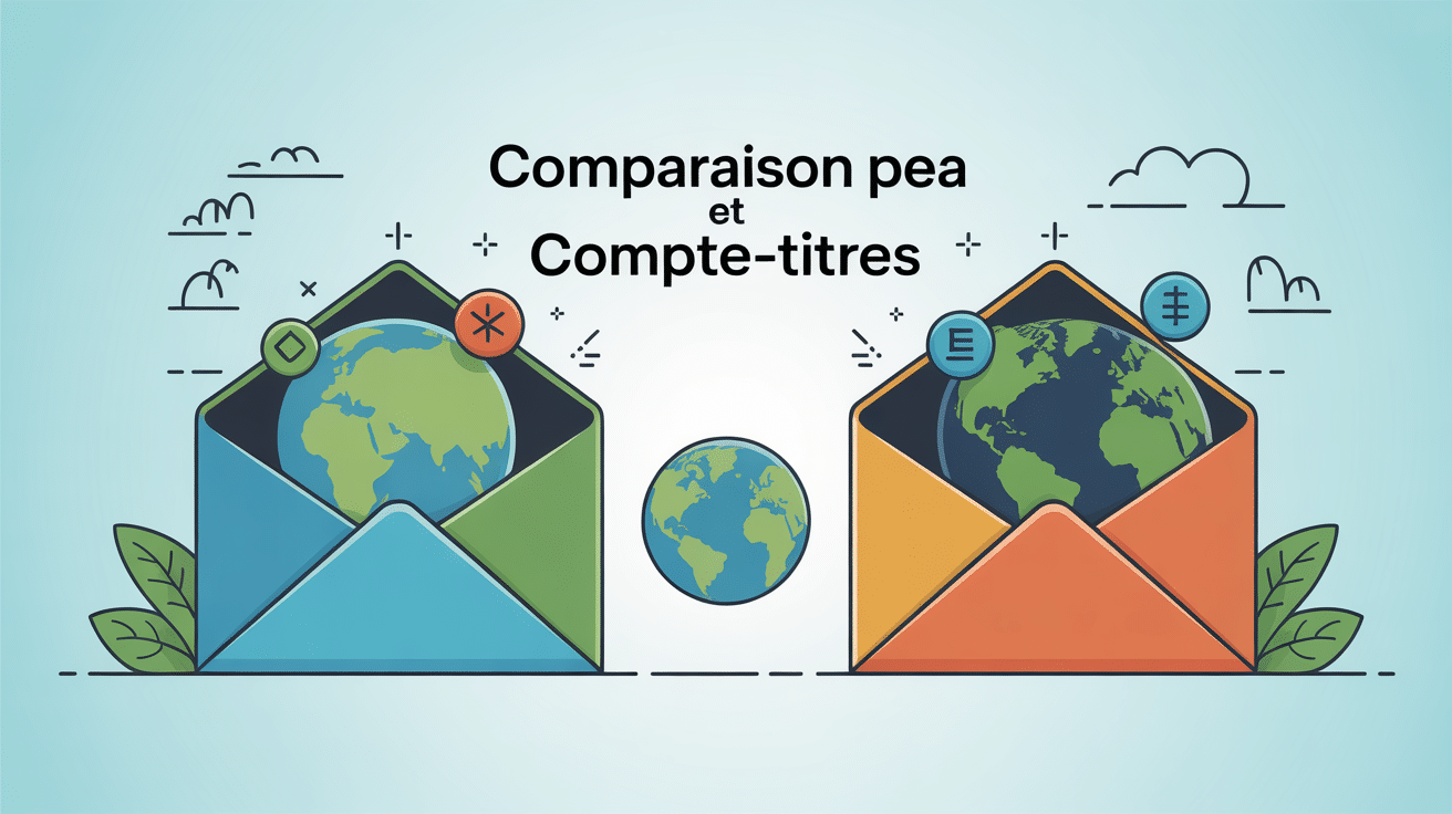 Illustration SEO difference compte titre et pea investissement
