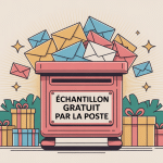 Échantillon gratuit par la poste illustration boîte aux lettres