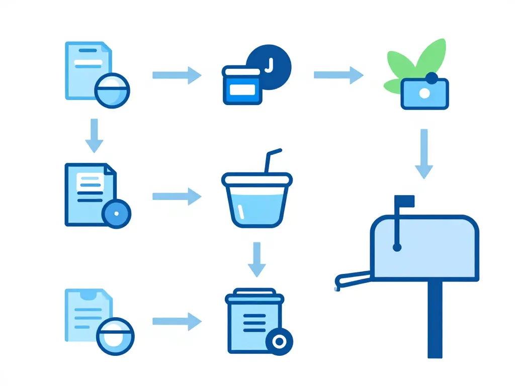 Schéma échantillon gratuit par la poste processus