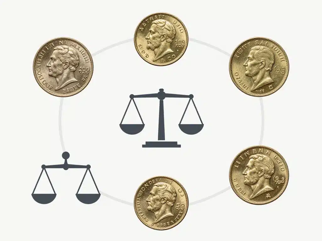 diagramme des critères valeur pièce de 2 francs