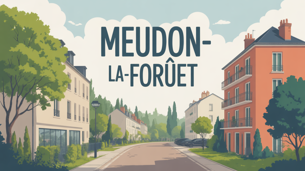 Vue globale meudon la forêt quartier sensible espace vert et immeubles
