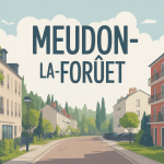 Vue globale meudon la forêt quartier sensible espace vert et immeubles