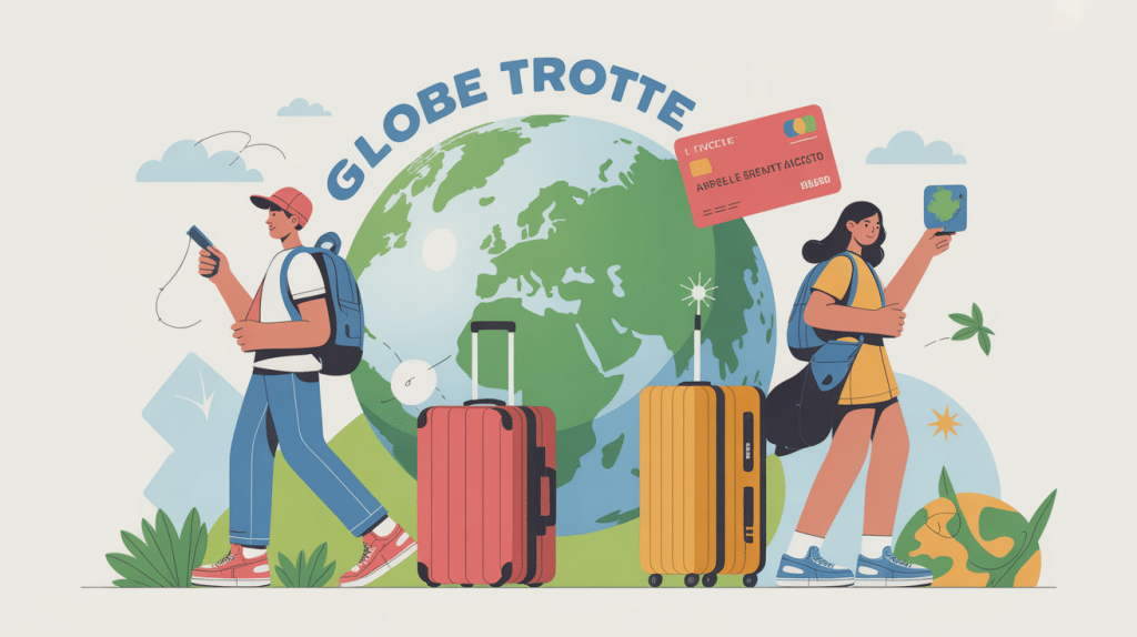 illustration offre globe trotter credit agricole voyageurs modernes