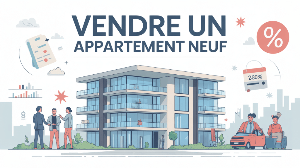 Vendre appartement neuf moderne illustration vectorielle