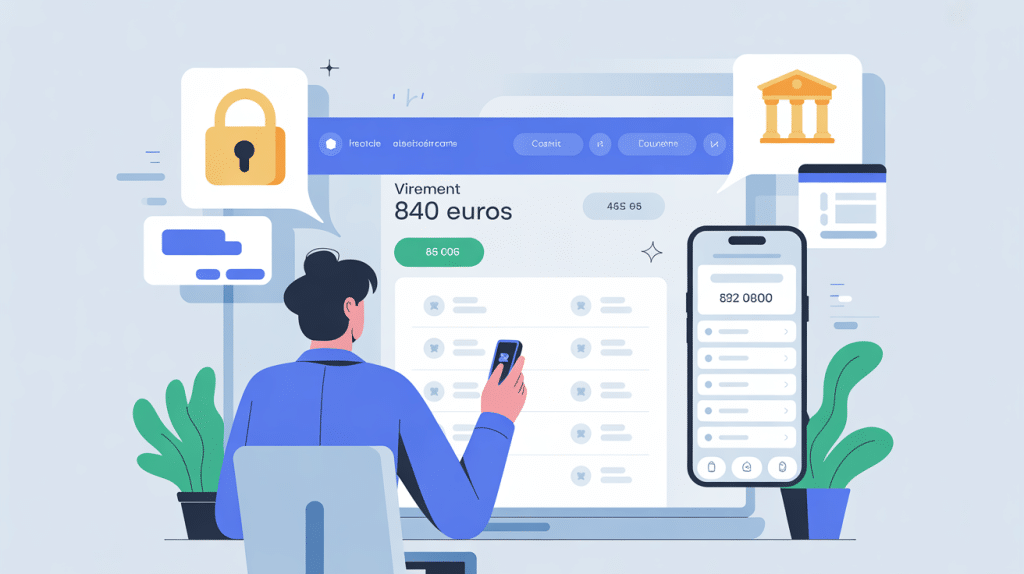 illustration virement 840 euros sécurité