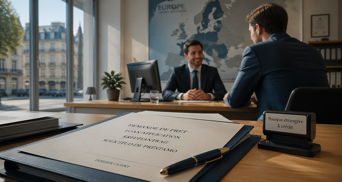 quelle banque étrangère prête aux français, dossier prêt en agence