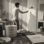 peinture guittet artisan rouleau mur blanc