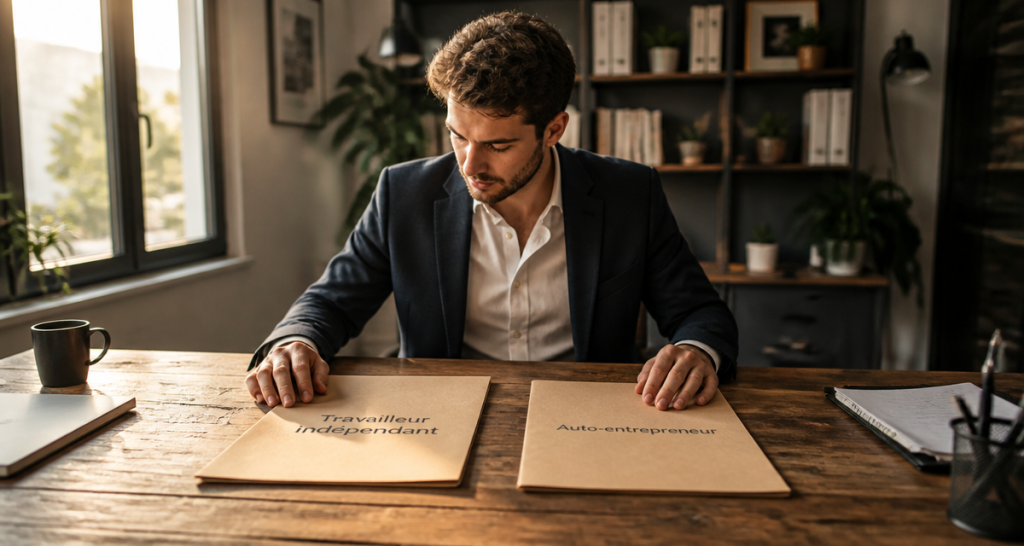 travailleur indépendant ou auto entrepreneur comparatif visuel