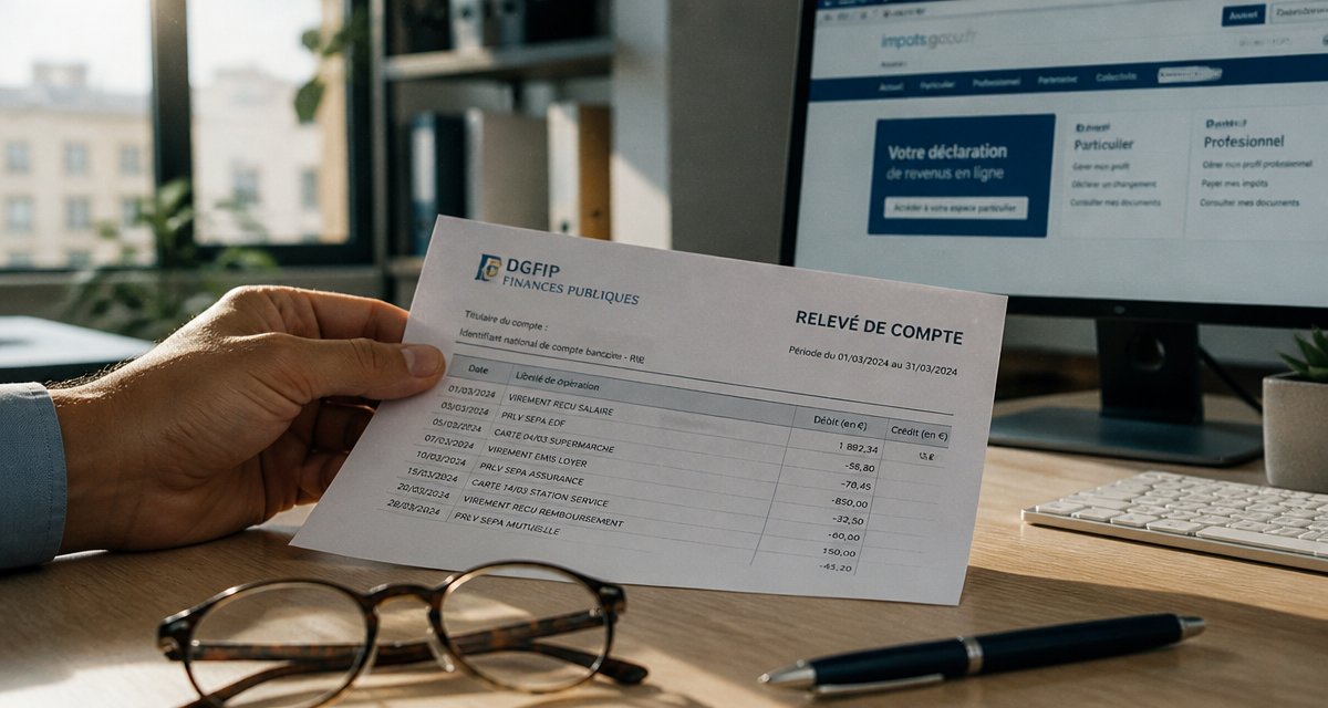 vir dgfip finances publiques sur relevé bancaire