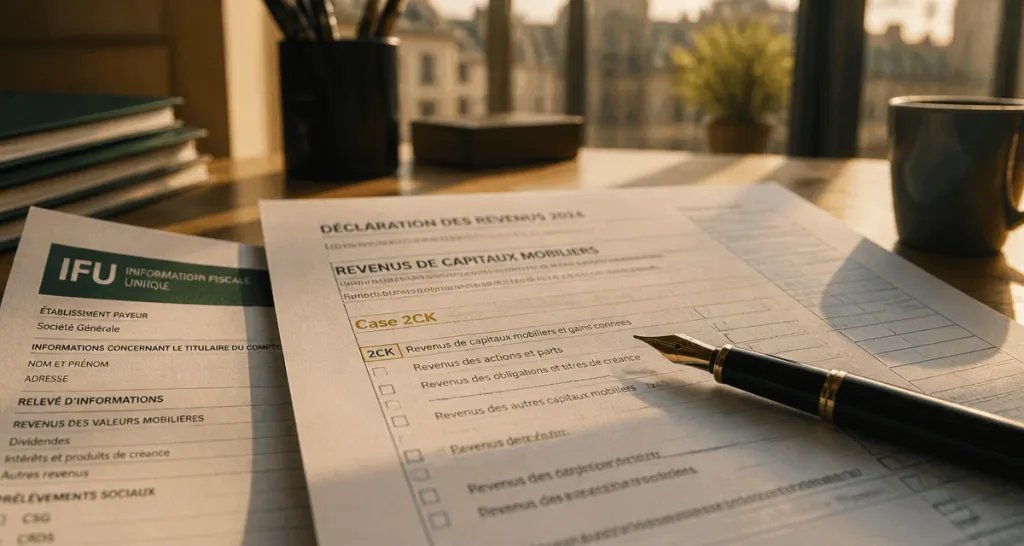Formulaire case 2CK impots sur bureau