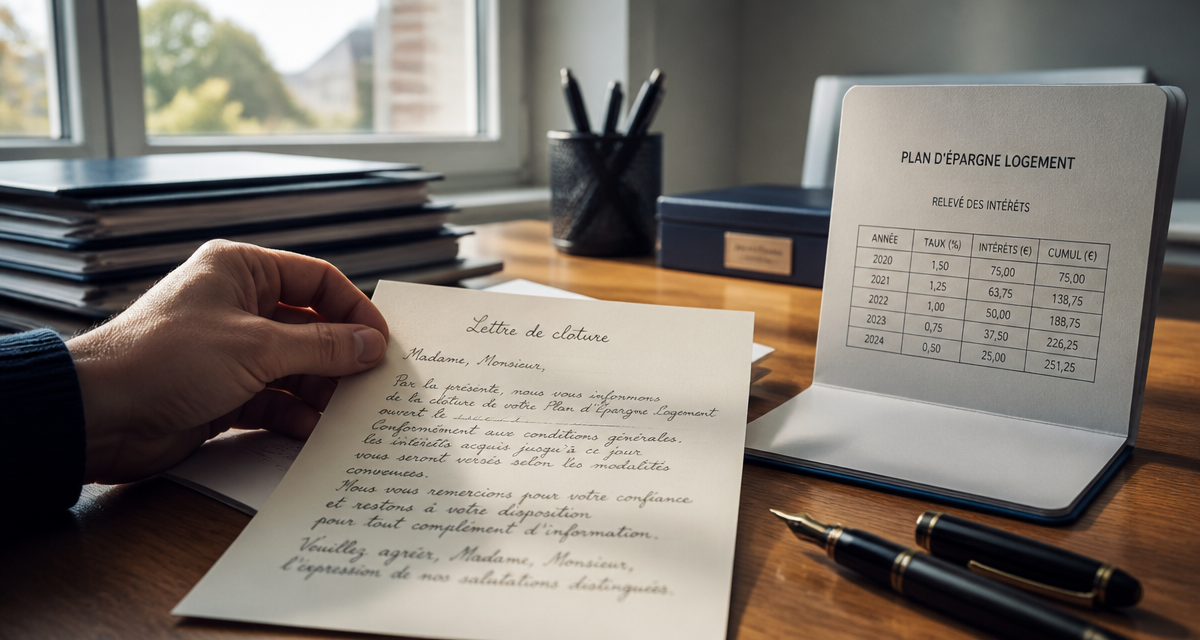 Clôturer un PEL sans projet immobilier, lettre de clôture et livret