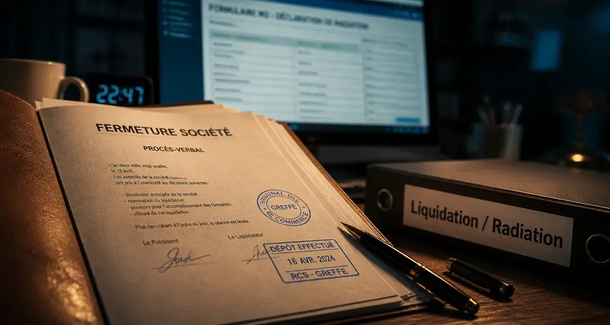 Comment fermer une societe : dossier liquidation amiable sans dettes
