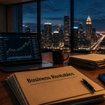 Les business les plus rentables au monde, bureau moderne, graphique financier