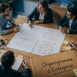organigramme de l entreprise 4 modèles sur table
