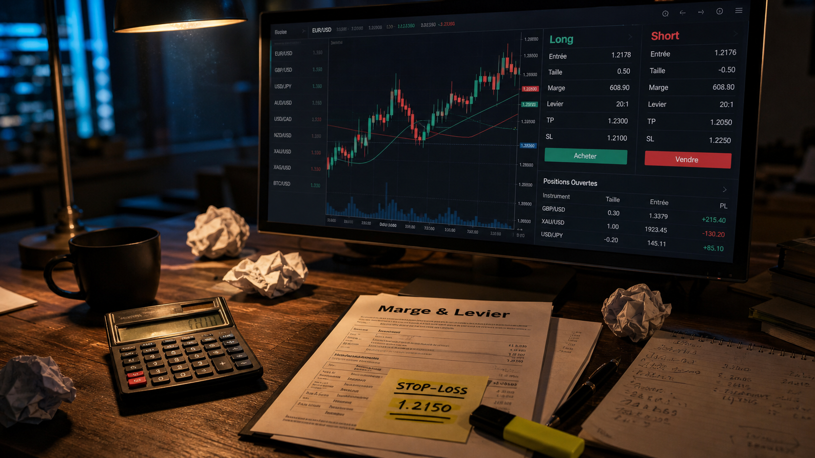 Compte CFD : marge, levier et risques à connaître avant ouverture