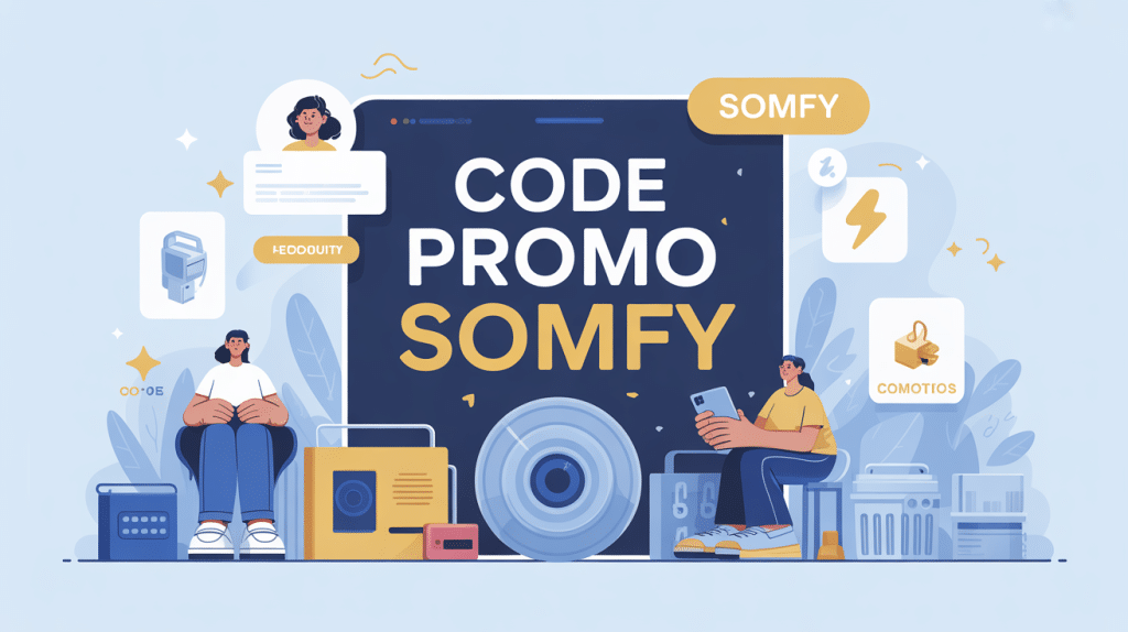 code promo somfy illustration réduction volets roulants alarmes