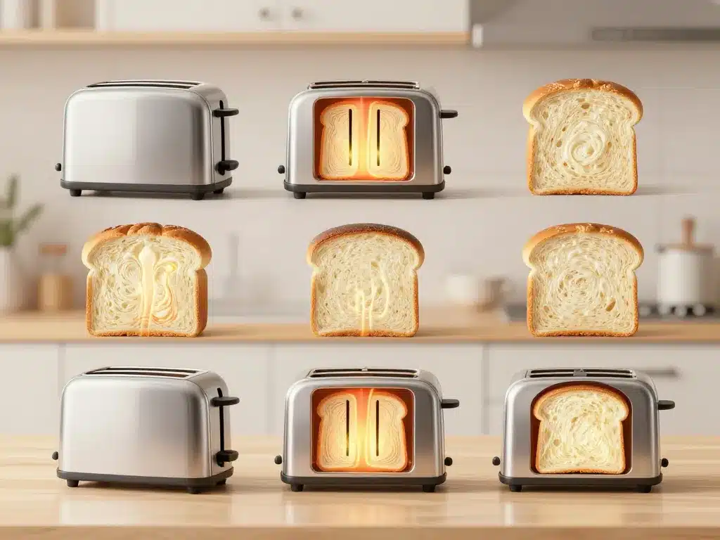 schéma concept grille pain baguette fente longue