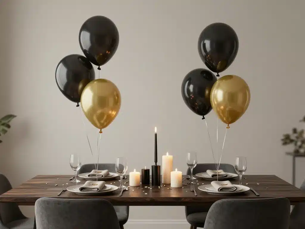 idees deco salle table anniversaire homme chic
