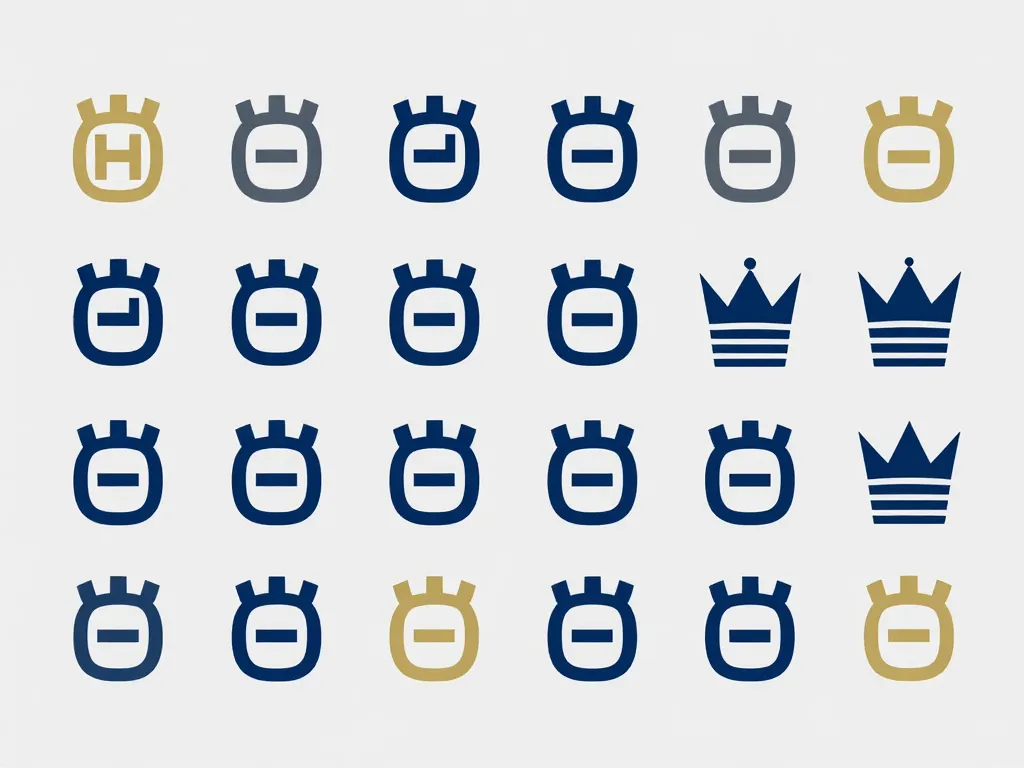 evolution du husqvarna logo visuels historiques