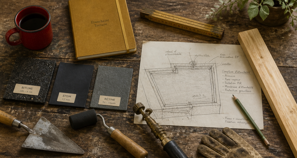 Matériaux et outils pour étanchéité des toitures