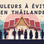 illustration couleur à éviter en thaïlande pour voyageurs