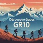 illustration carte étape du gr10 Pyrénées
