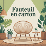 fauteuil en carton moderne dans déco écologique