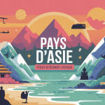 Pays d'Asie top 7 illustration stylisée diversité voyage