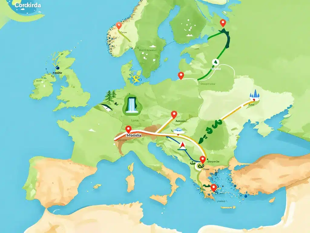 Que visiter en Croatie en 10 jours carte parcours schématique