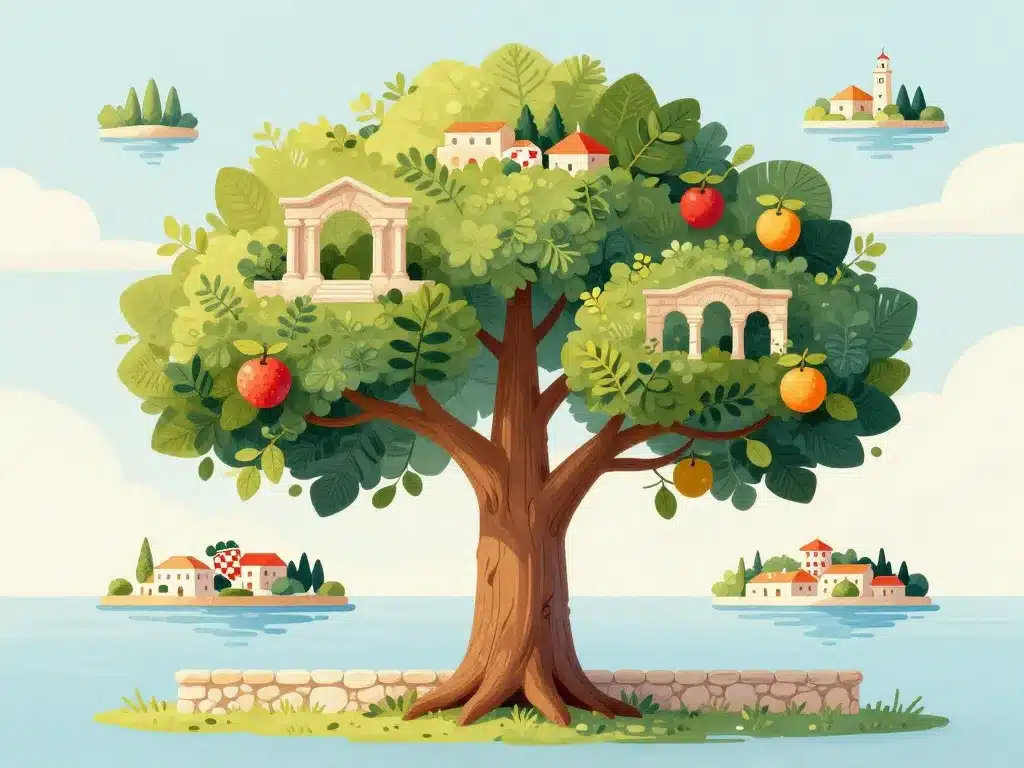 road trip croatie 3 semaines illustration parcs iles villes