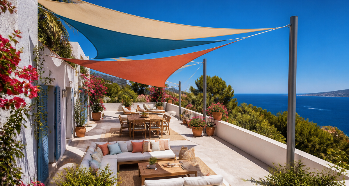 baches ombrage terrasse mediterraneenne