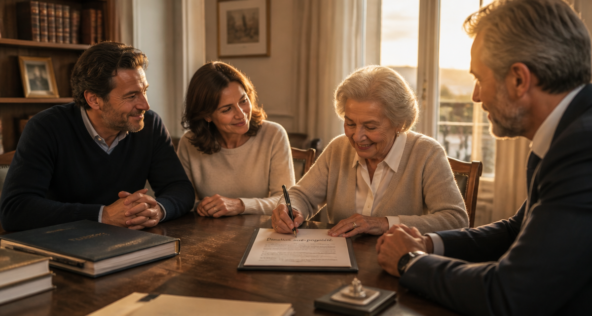 donation nu propriété après 70 ans signature acte notarié