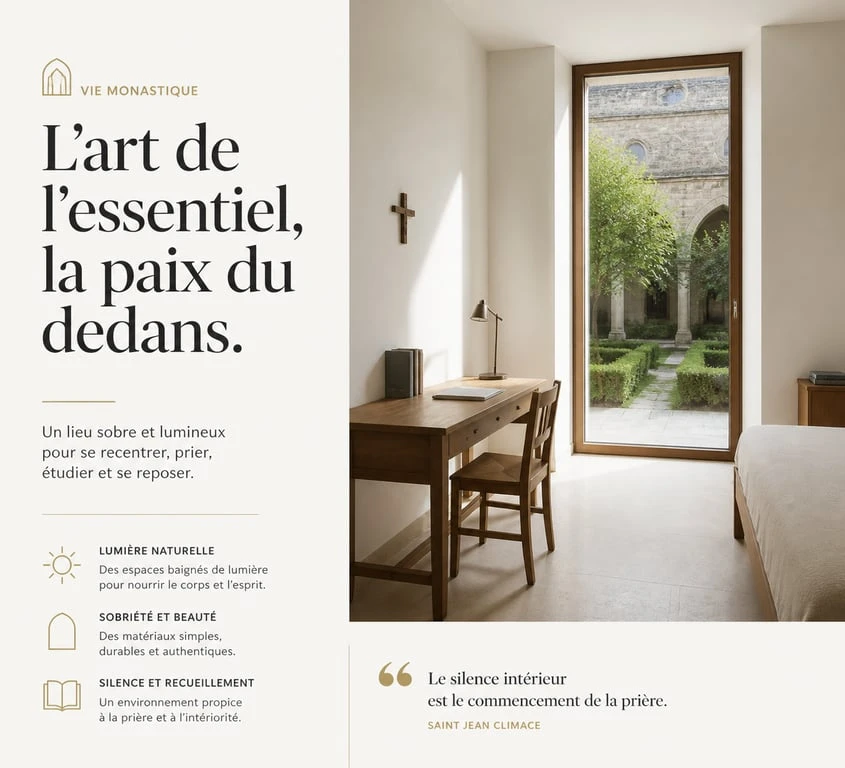Chambre dans un couvent pour étudiant