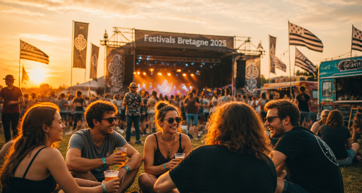 Festivals Bretagne 2025 groupe amis scène