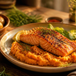 saumon au four accompagnement patates douces sauce