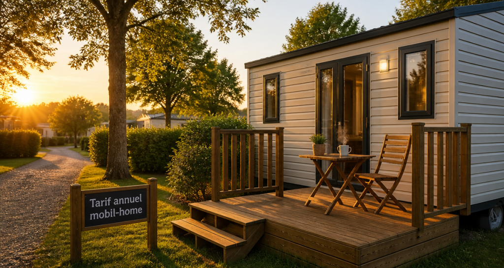 tarif location mobil home à lannée mobil-home moderne camping