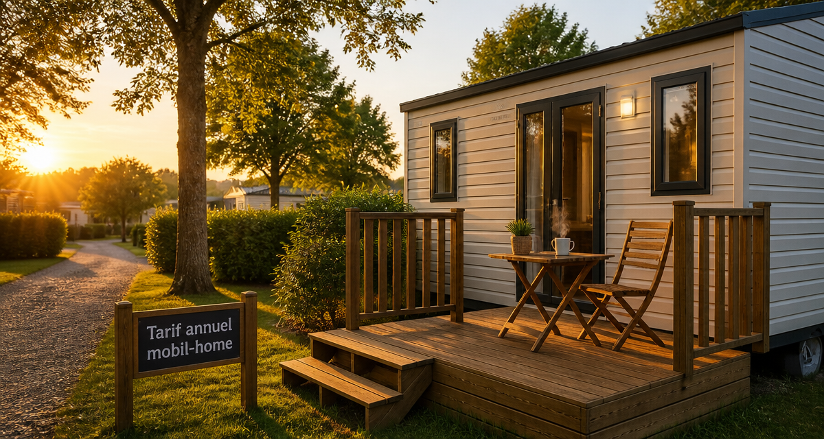 tarif location mobil home à lannée mobil-home moderne camping