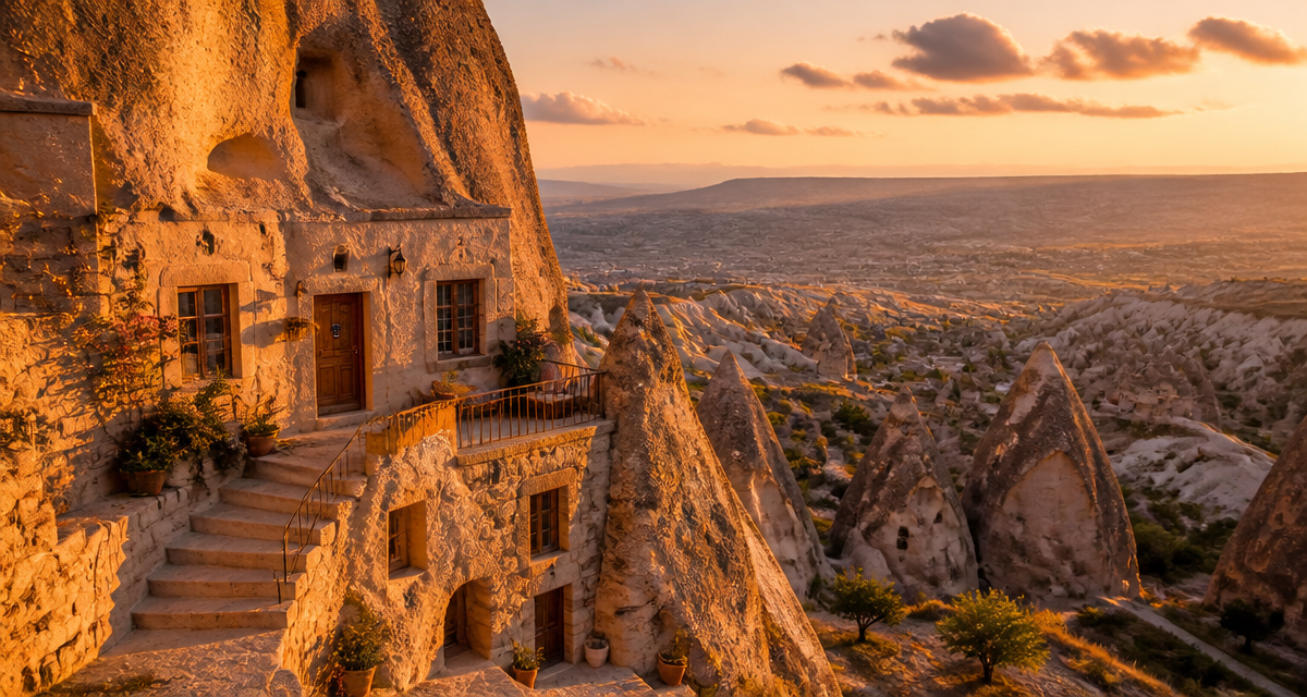 turquie maison troglodyte vue cappadoce