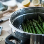 Cuisson asperges cocotte minute : panier vapeur d’asperges vertes
