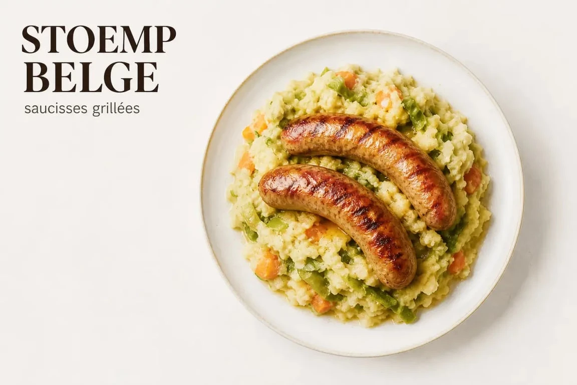 Plat de stoemp belge traditionnel, une option économique pour manger à Bruges