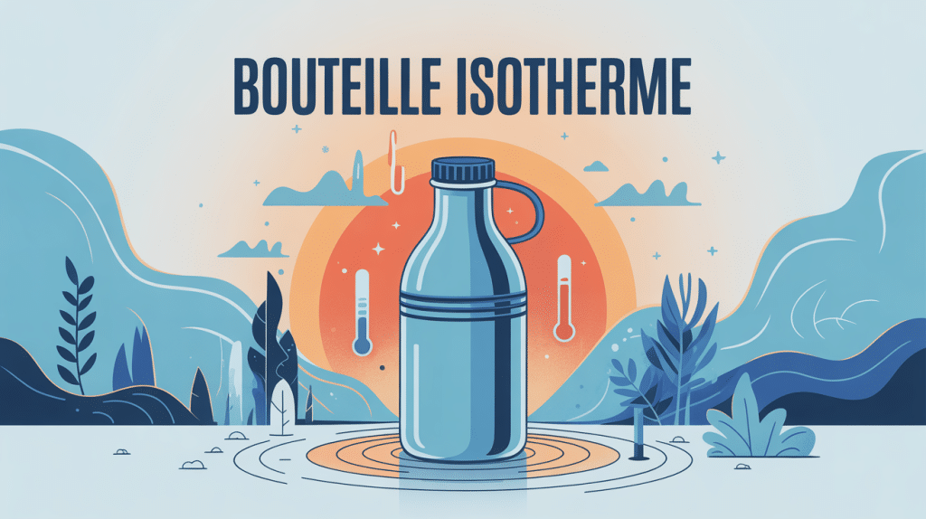 illustration bouteille isotherme température durabilité écologie