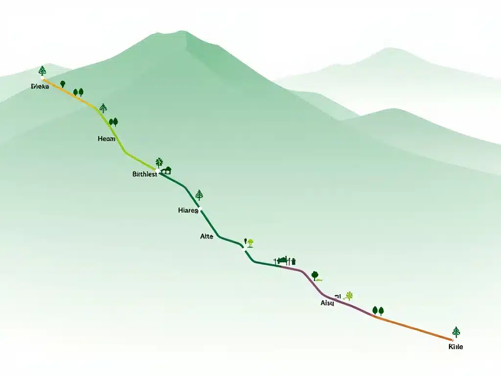 diagramme concept gr10 étapes organisation du sentier