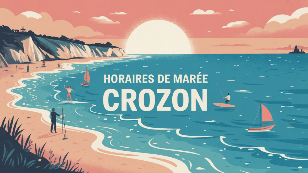 illustration horaire de marée crozon côte activités