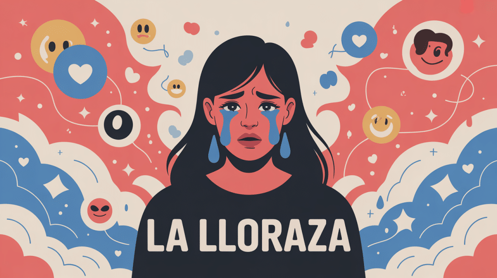 illustration la lloraza silhouette expressive réseaux sociaux