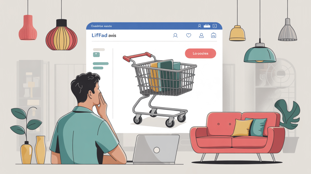 Litfad avis client hésitant achat meubles luminaires