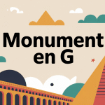illustration colorée monument en g