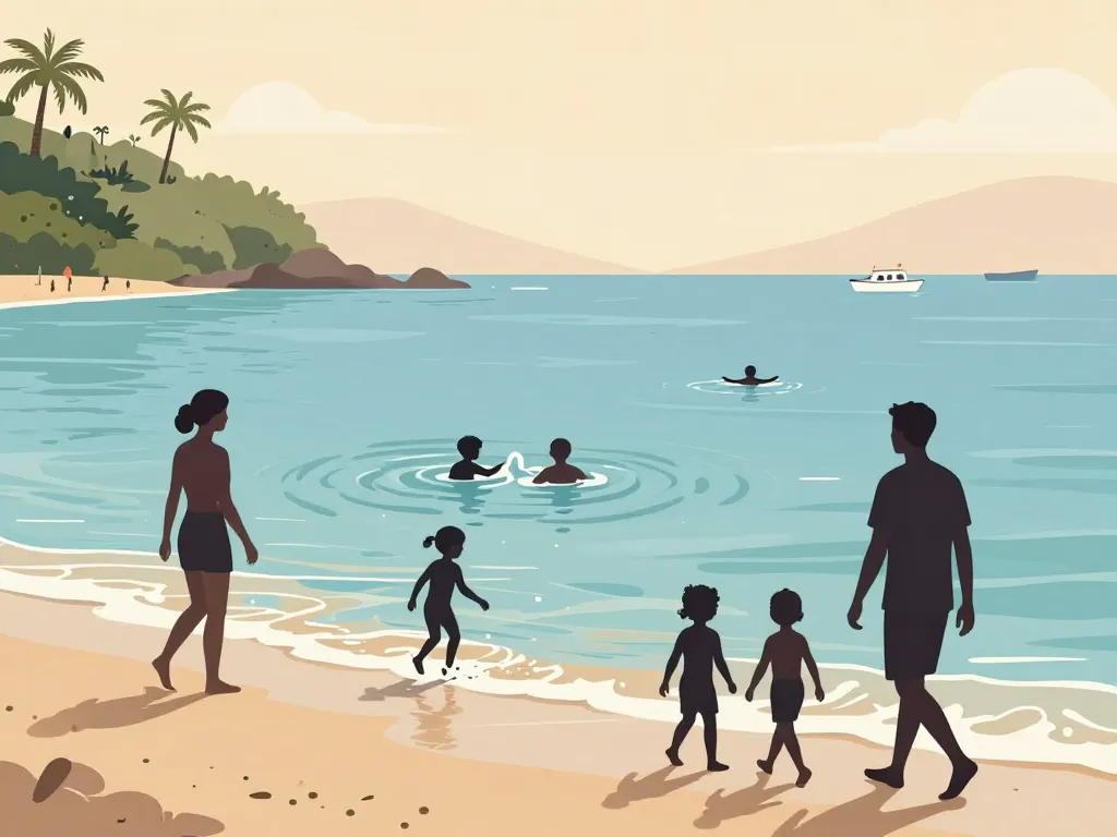 plage de capitello enfants baignade sécurisée sable