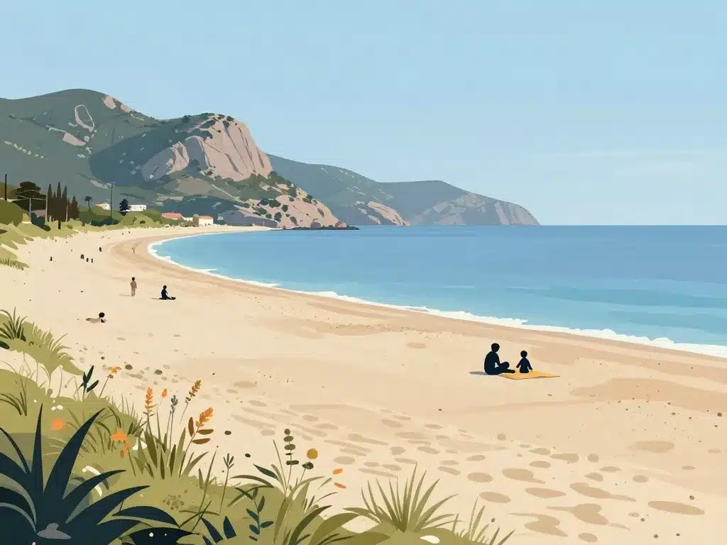 plage de capitello sable fin et montagne corse