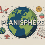 illustration planisphere voyage apprentissage